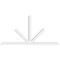Ekena Millwork Saratoga Architectural Grade PVC Gable Bracket, 96"W x 48"H x 4"D x 4"F, 12/12 Pitch GBP096X48X0404SAR00 - alternate 5